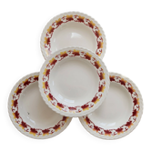 4 vintage deep plates L'Amandinoise Carnac