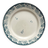 Round ironstone dish "Milan" Creil and Montereau