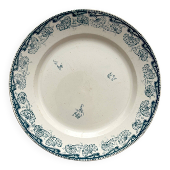 Round ironstone dish "Milan" Creil and Montereau