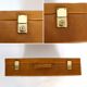 Ensemble de trois valises en cuir vintage