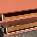 Vintage terracotta bass chest of drawers