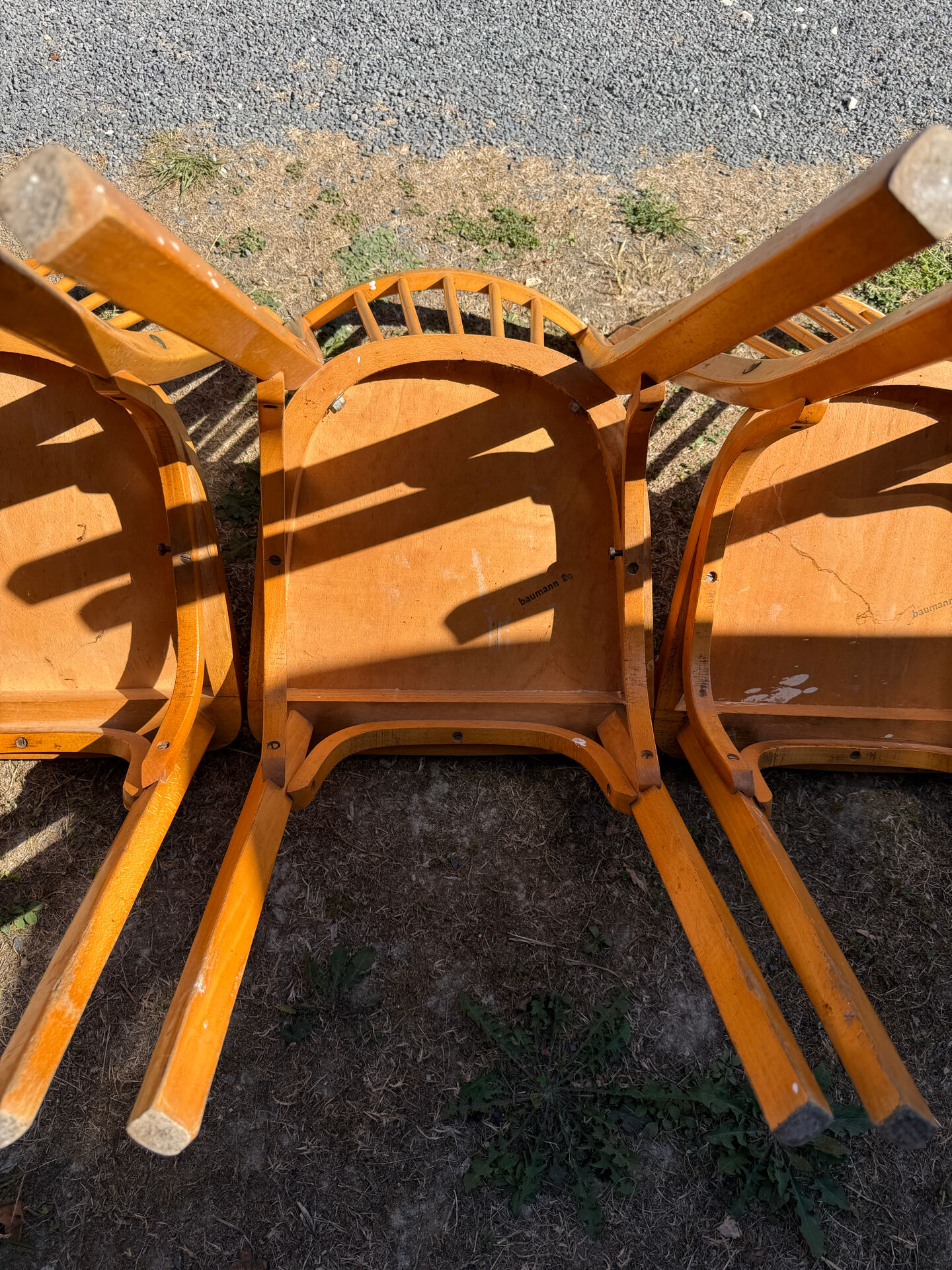 Lot de 6 chaises vintage en bois – Baumann