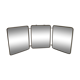 Old barber's triptych mirror 30 X 24 cm