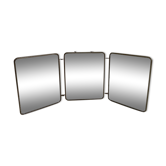 Old barber's triptych mirror 30 X 24 cm