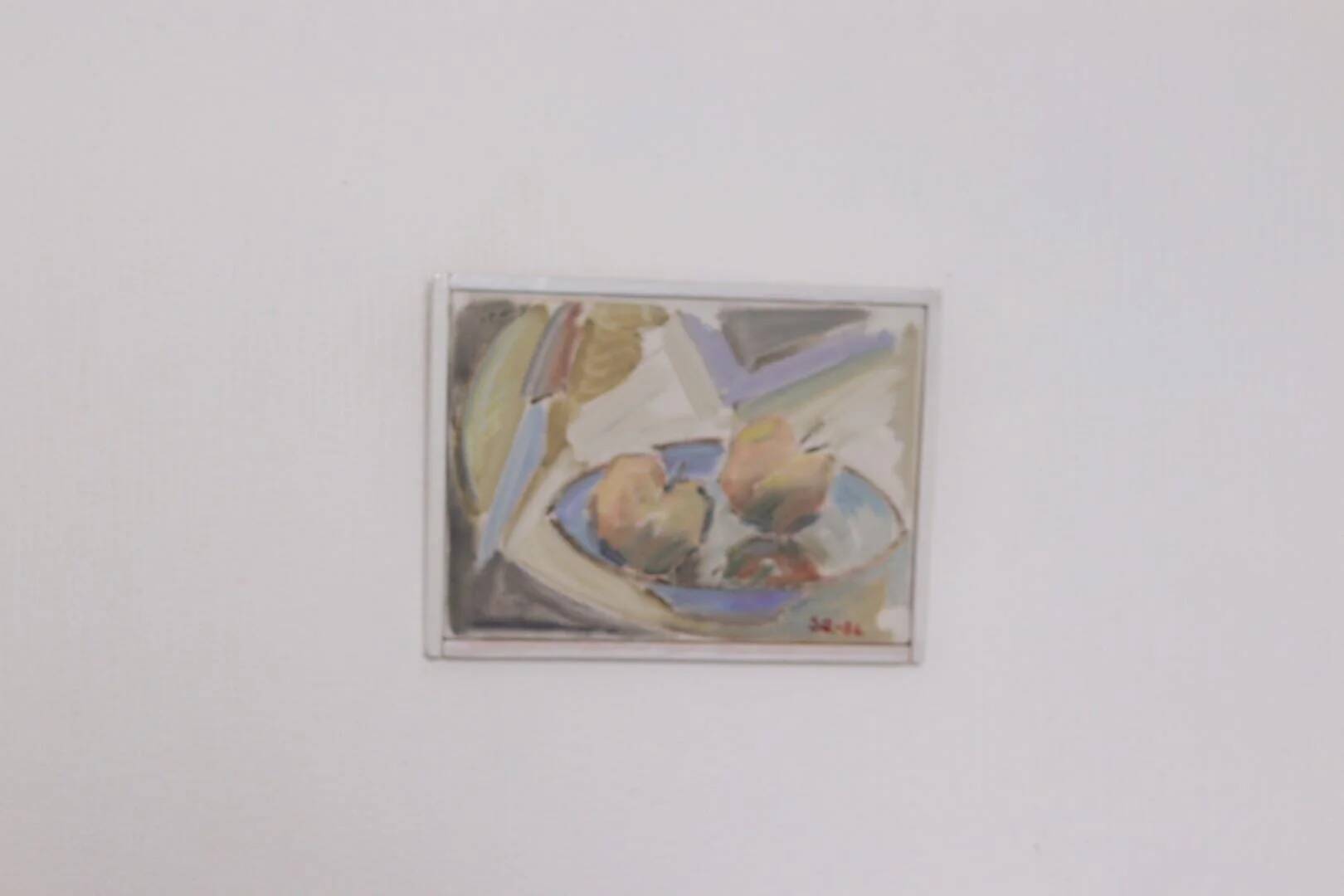 Original Swedish Oil on Canvas – “Applen” by Sven Olofsson, Dated 1986
