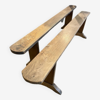 Set of two farm benches