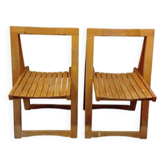 Chaises pliantes de style Aldo Jacober vintage
