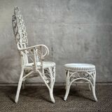 Emmanuelle armchair + footrest