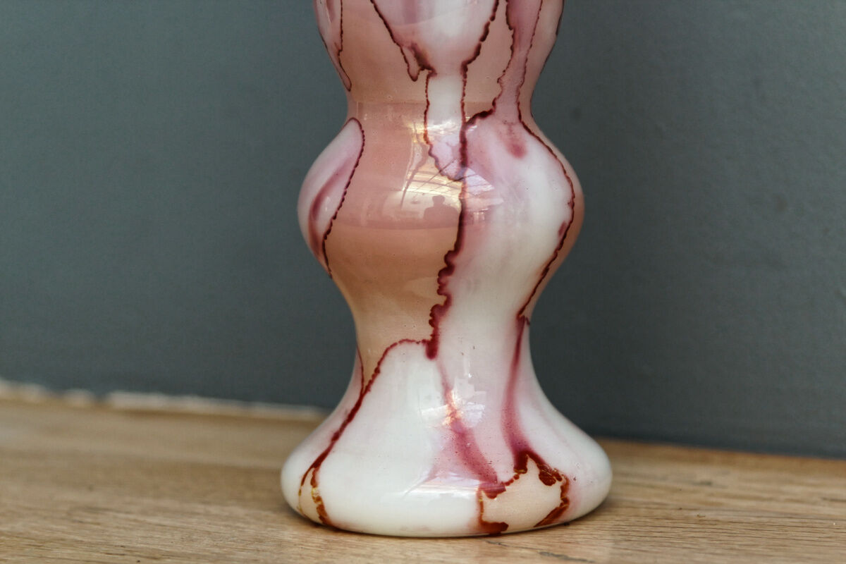 Opaline collar vase