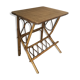 Table de chevet en rotin vintage