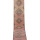 Vintage Turkish hallway rug 79x734 cm