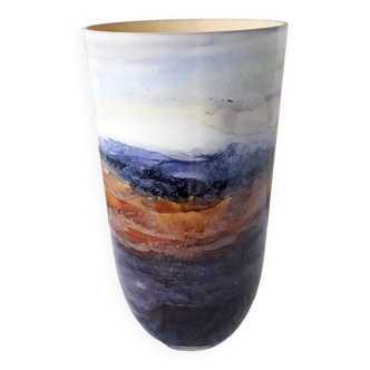 Signed glass vase