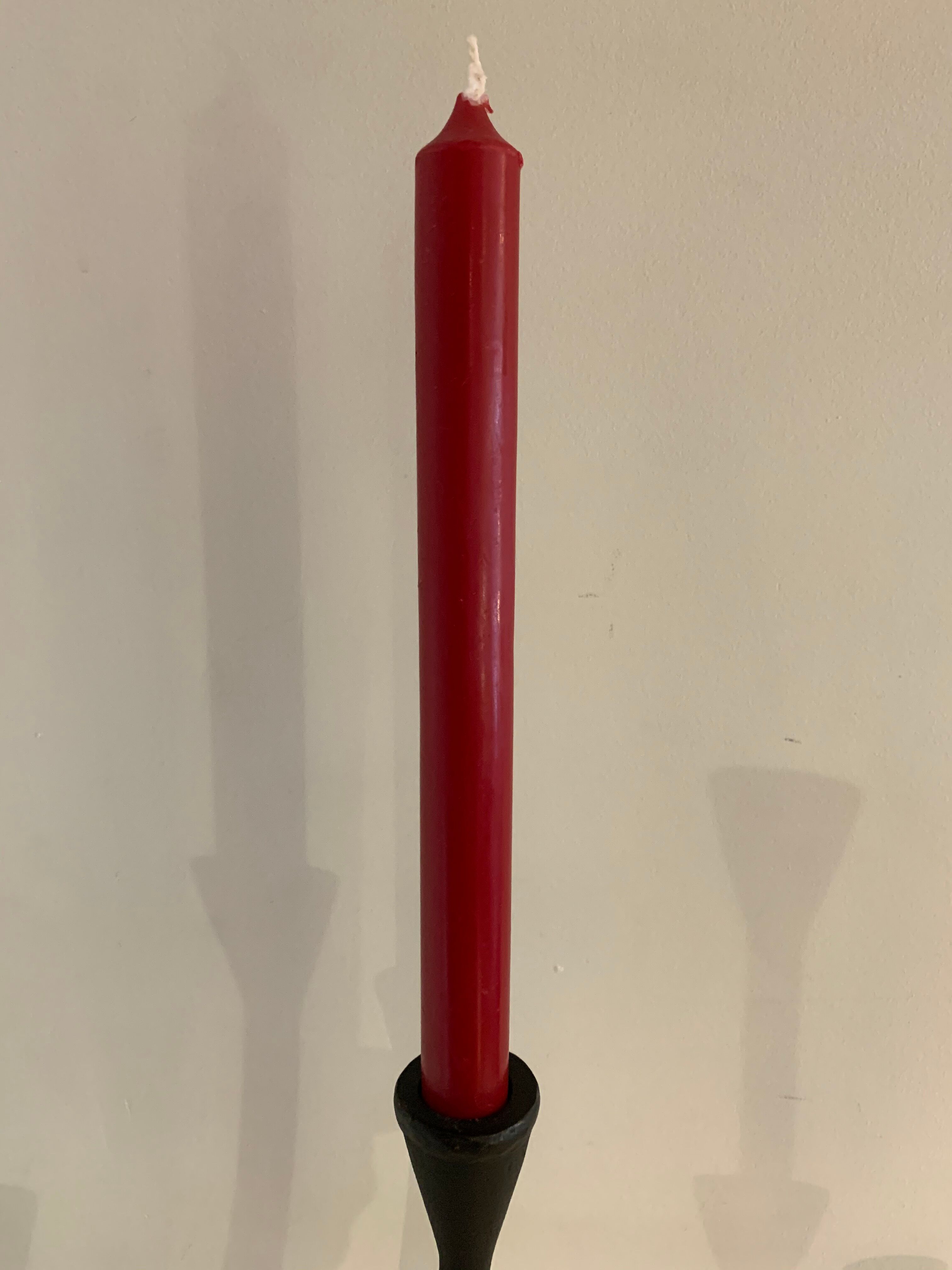 Pair of black candlesticks art deco in steel Habitat 1970