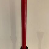 Pair of black candlesticks art deco in steel Habitat 1970