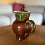 Large jug / enamelled earthenware teapot with a flambé glaze — Soviet design