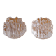 Pair of "polaris" glass candle holders by Goran Warff 1960