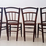 Set of 4 bistro chairs wood