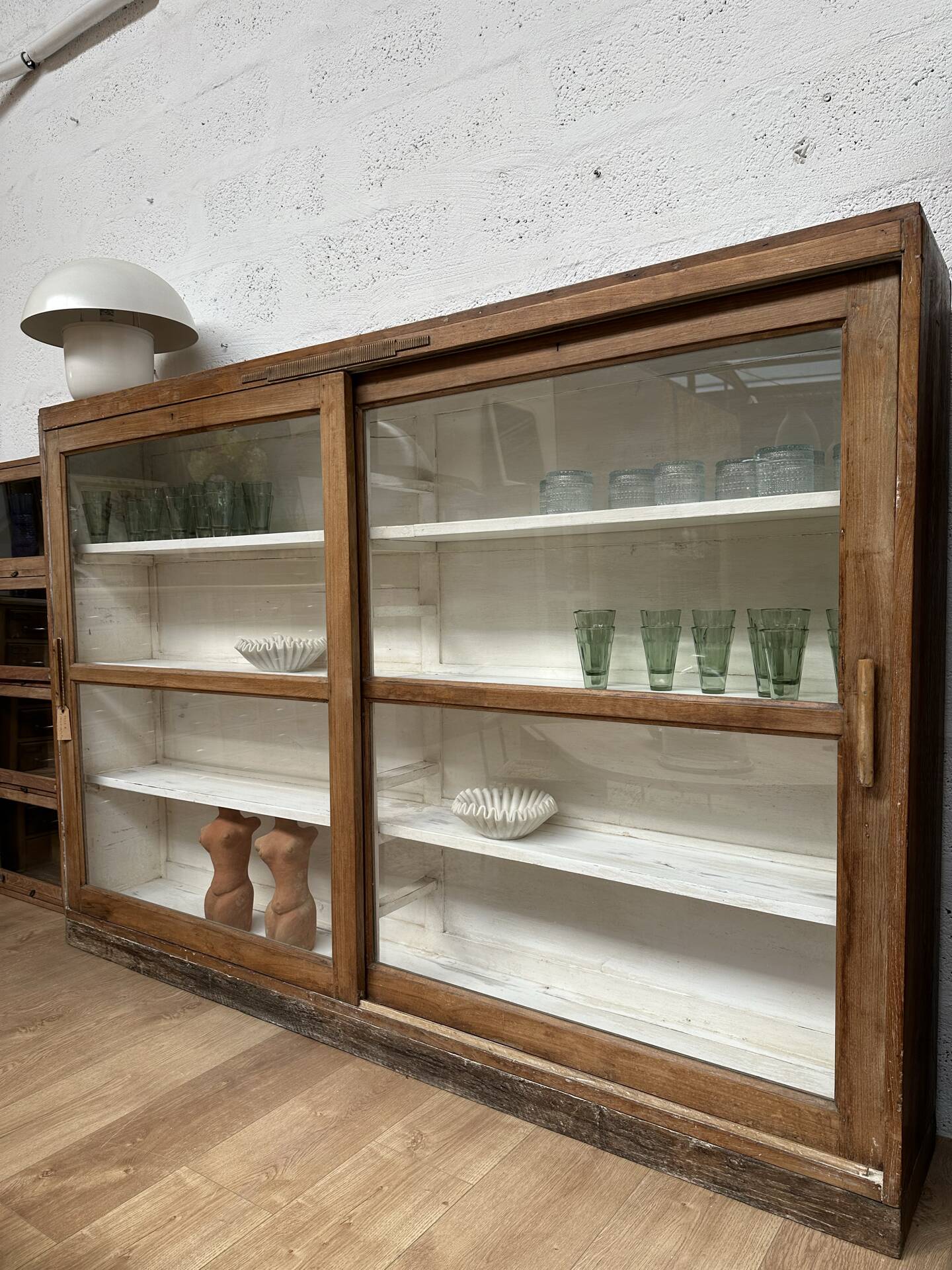 Large antique display cabinet