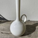 White opaline glass soliflore vase