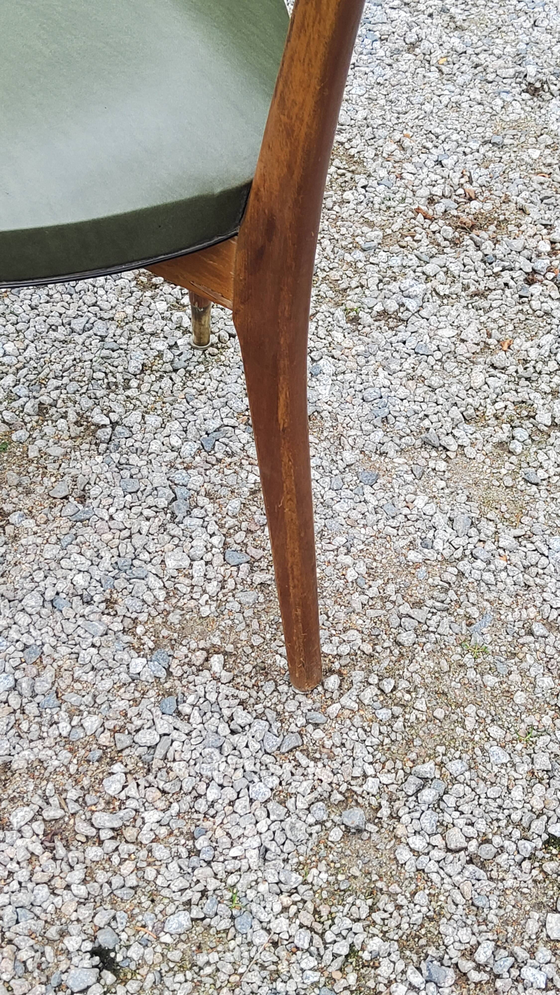 Pair of 50's Scandinavian style mahogany chairs