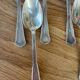 Set of 6 small silver metal spoons Apollo