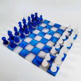 1970s Chess Set in Hand Carved Alabaster of Volterra.