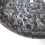 Wall plate in ceramic fat lava, rock decoration, 70s