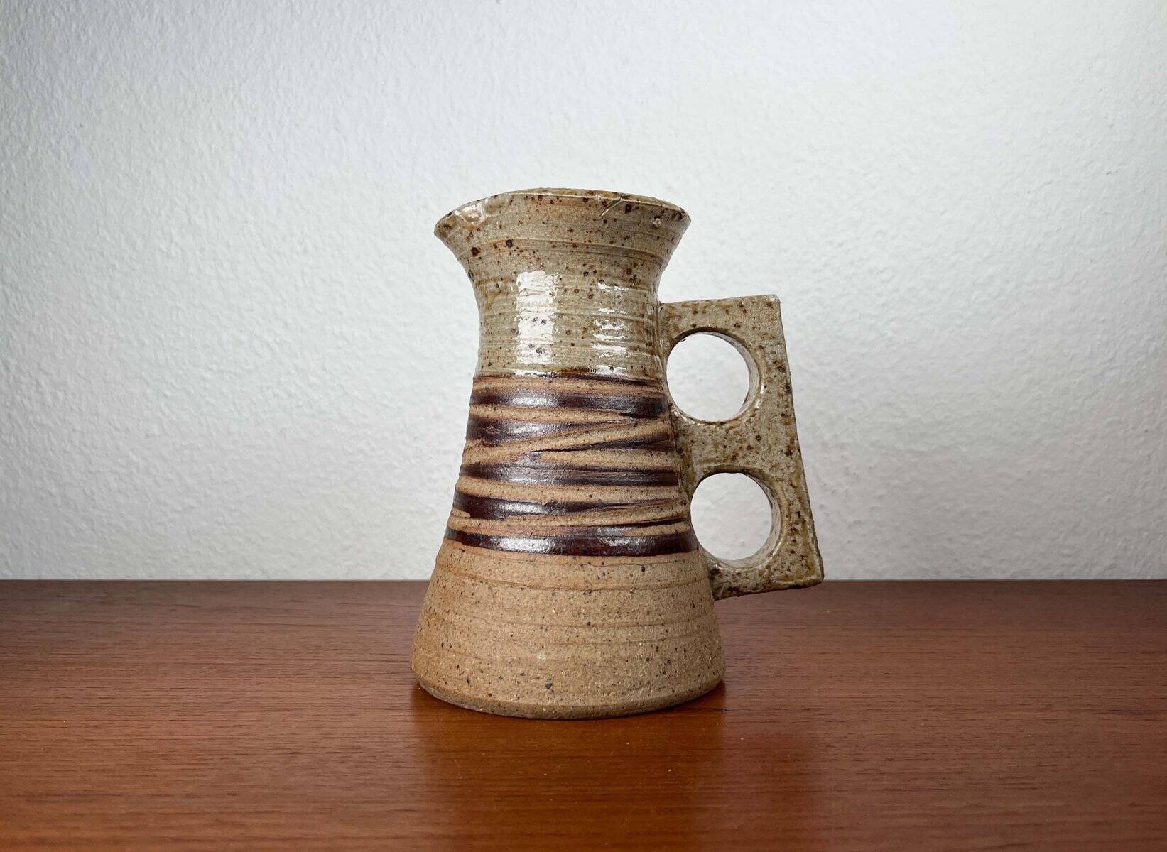 Danish modern studio pottery vase by Tue Poulsen for Tue Keramik, 1960.