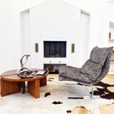 Modular "nuclear" bench + 5-piece coffee table 1940s