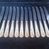 12 knives + silver metal punch from the 1950s