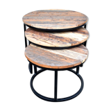 Set of 3 pull-out tables