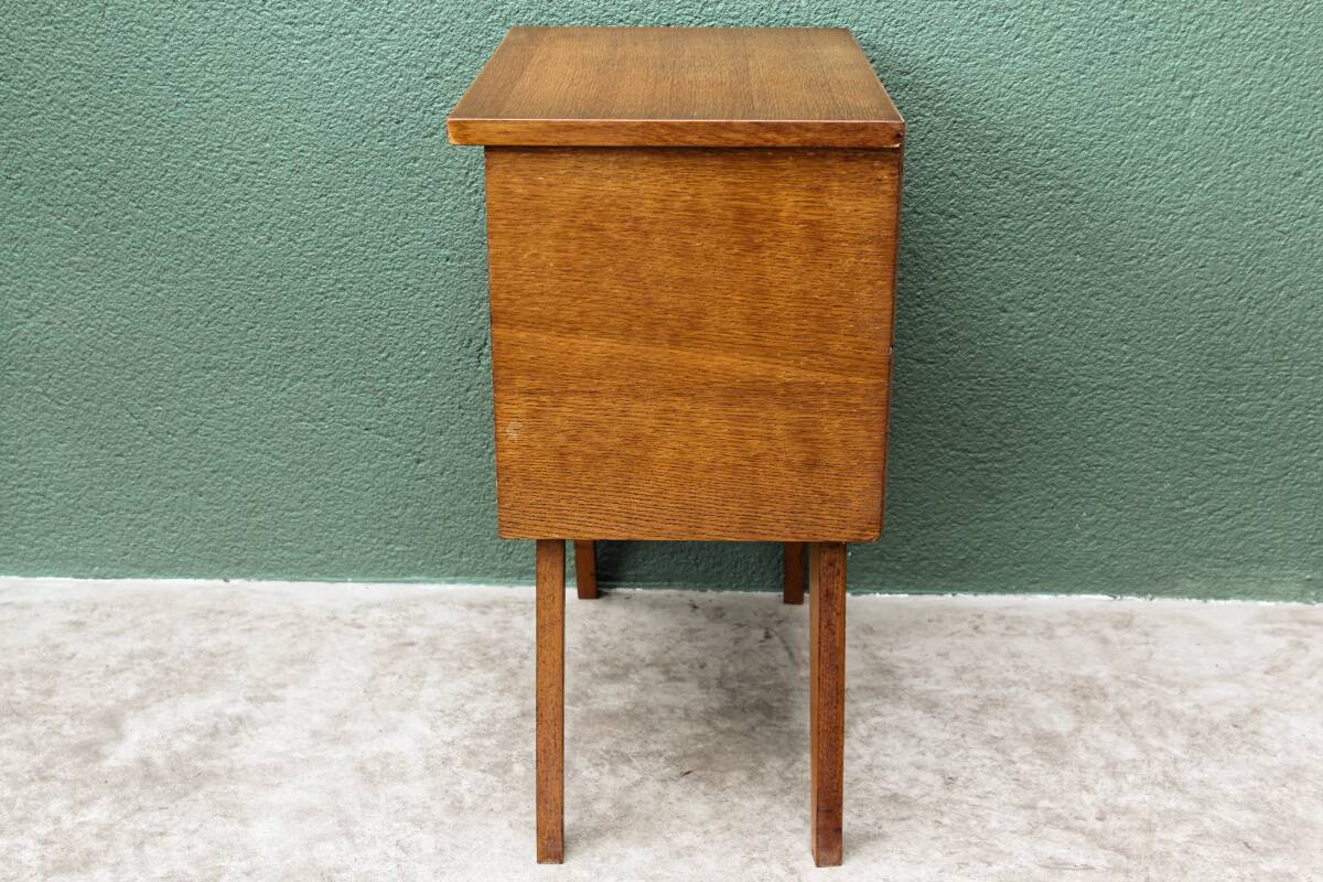 60s bedside table, compass feet