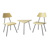 Set de chaises et table d'appoint '56' par Rob Parry pour Dico, Pays-Bas 1950