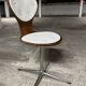 Suite de 4 chaises vintage bois cintré et palissandre. Allemagne, années 60