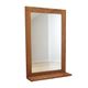 Danish mahogany mirror with shelf, 1970s