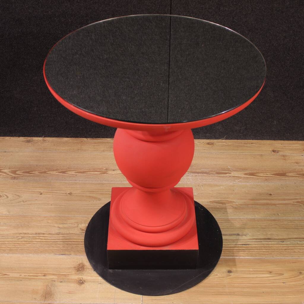 1970s Italian red painted coffee table