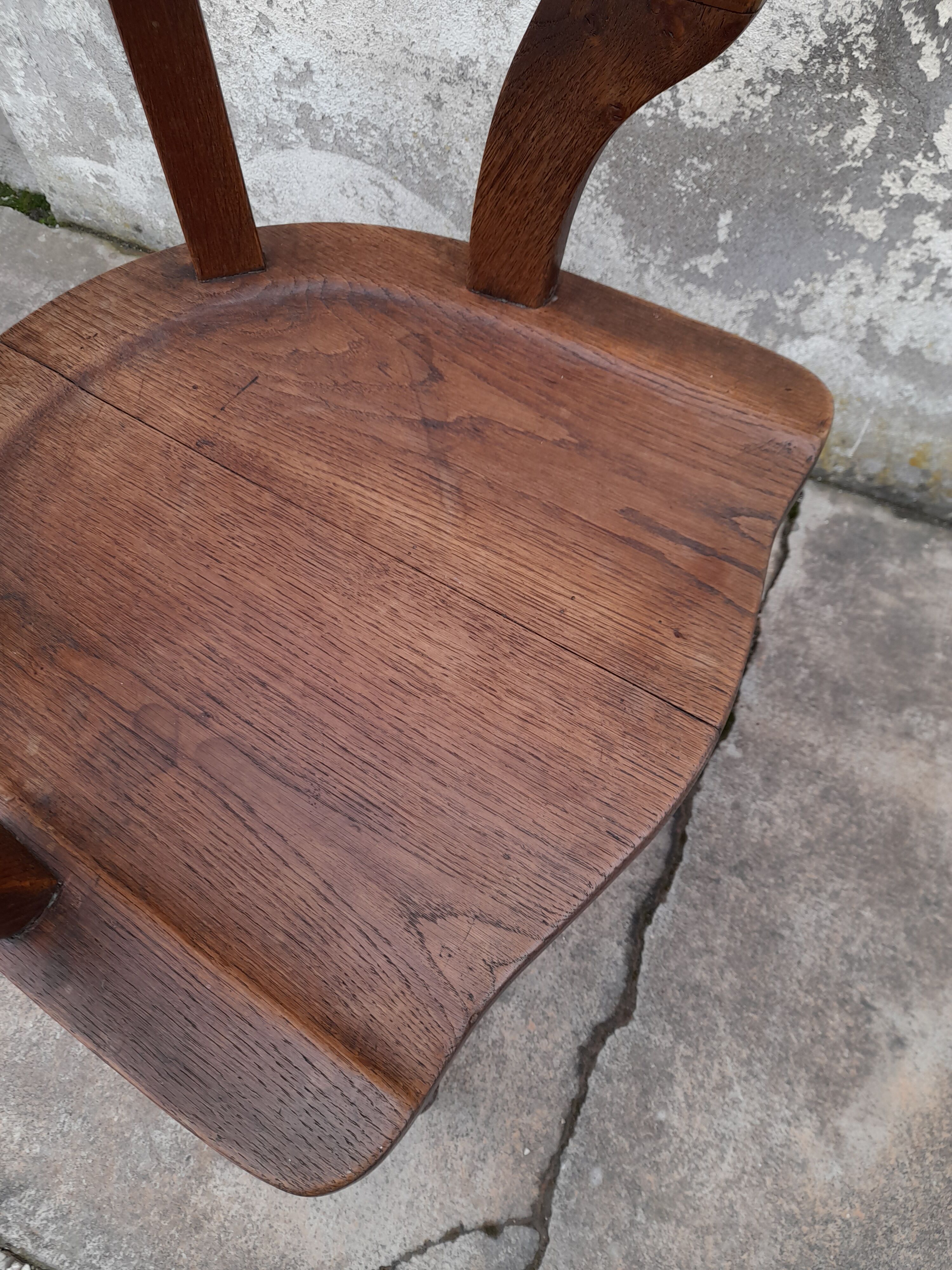 Louis Philippe oak desk chair 1900