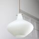 Mid-Century Italian Brass and Opaline Glass Pendant Lamp
