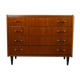 60s teak and brass chest of drawers