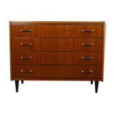 Commode des années 60 en teck et laiton