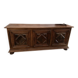 Antique sideboard with diamond point doors