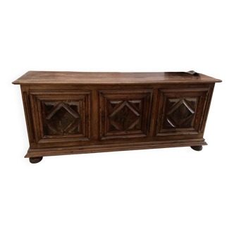 Buffet ancien portes en pointes de diamant