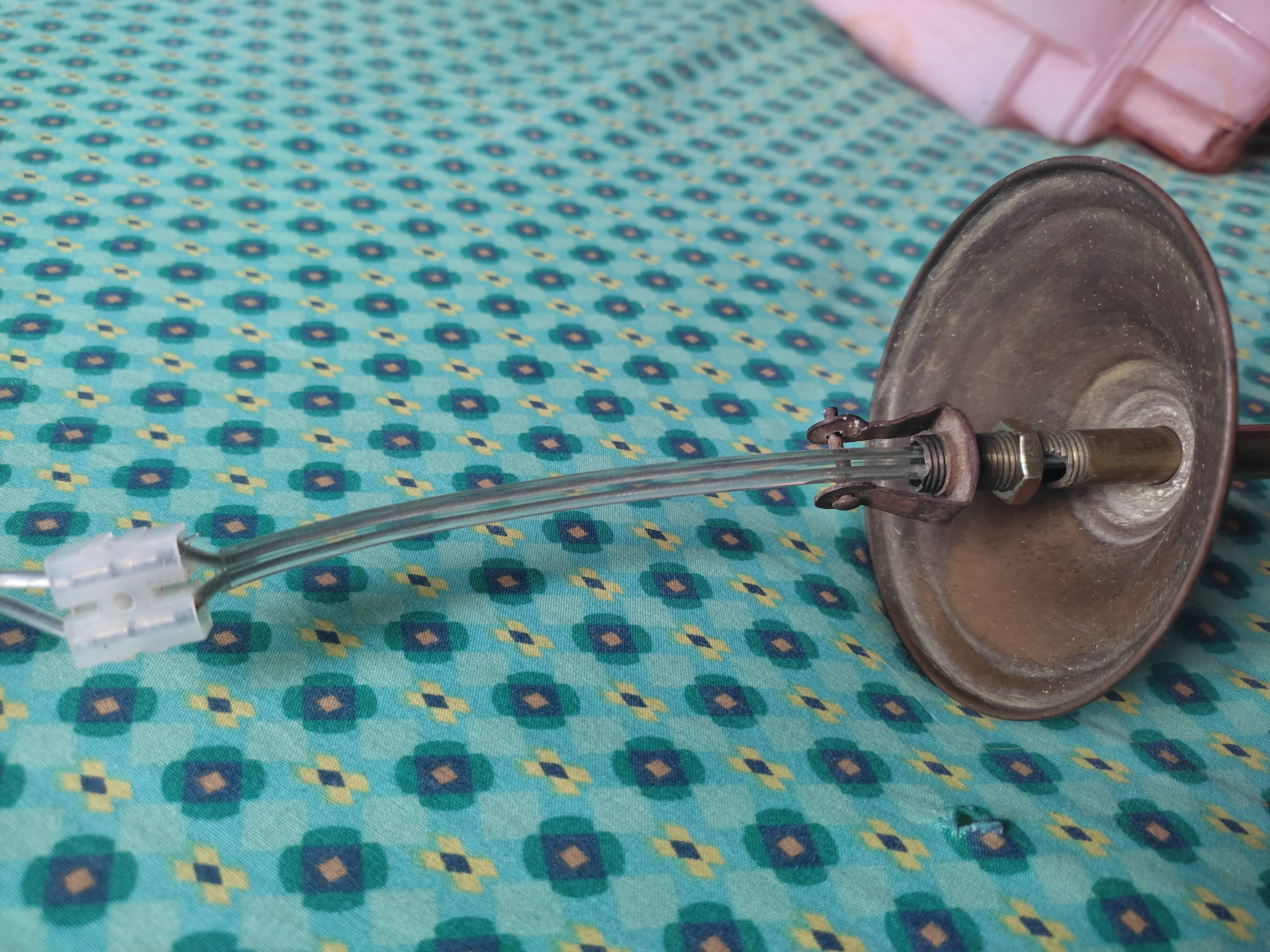 Art Deco pendant lamp in pink glass