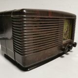 ancien Poste Radio TSF à lampes en Bakélite Sonora de 1946 ART Déco