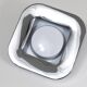 Square white ashtray Ico Parisi, chrome and melamine by Lamperti, Italy, 1970s.
