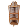 Tall rattan shelf