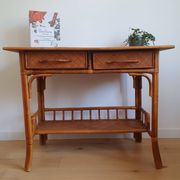 Bureau en rotin vintage