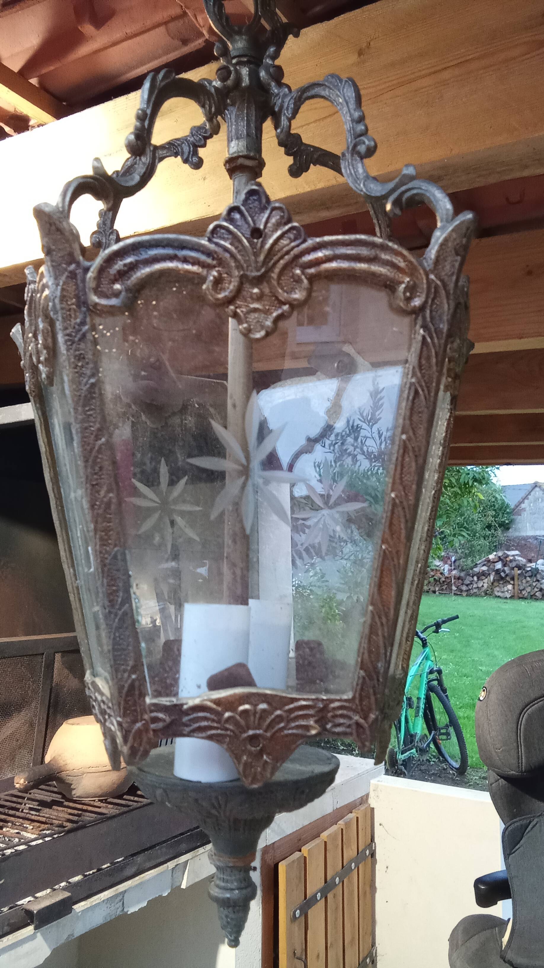 brass lantern chandelier ceiling light