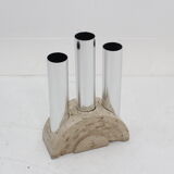 Italian travertine umbrella rack by F.lli Mannelli
