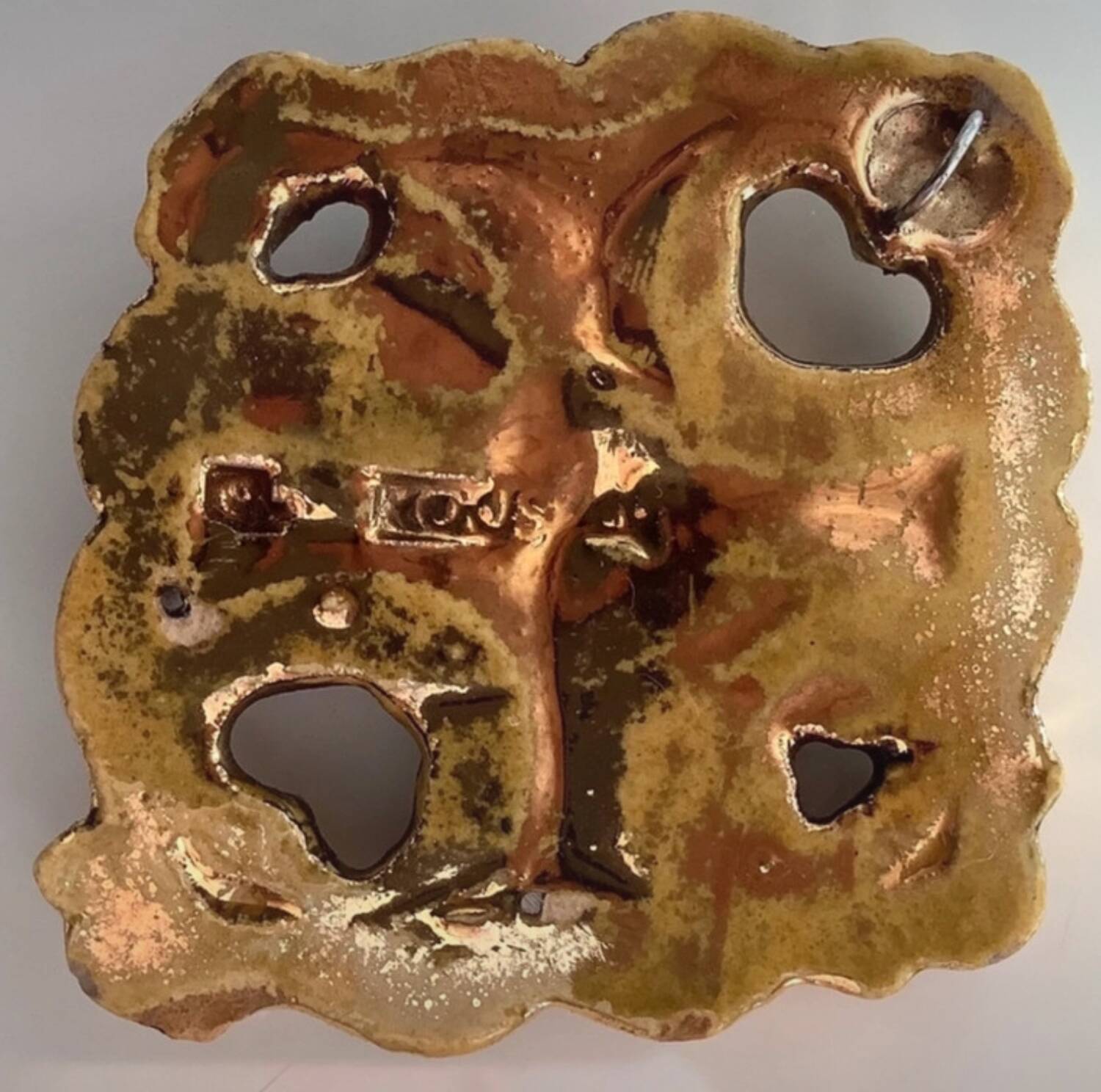 Marc Roussel Polychrome Ceramic Cross